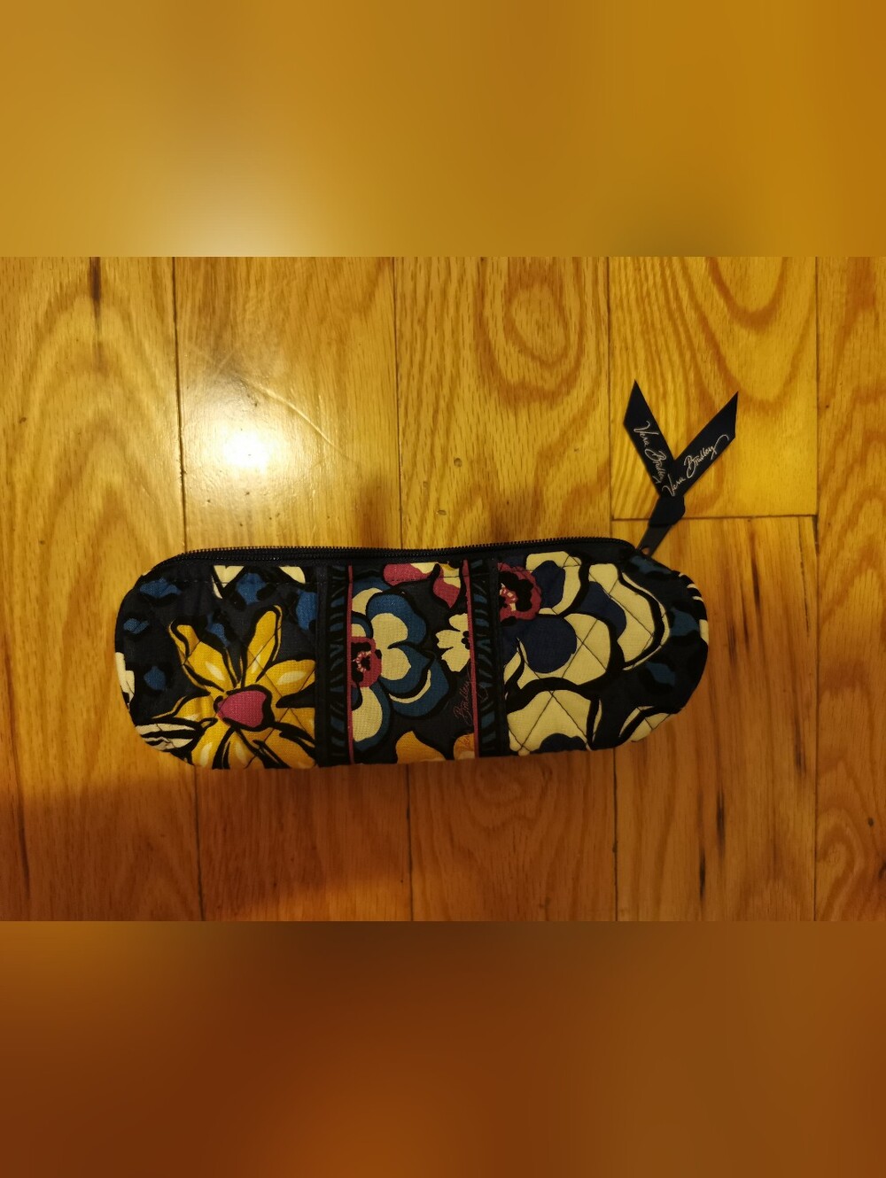 Vera Bradley Multicolor Floral Fabric Makeup Bag Zipper Case 8.5 in